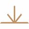 Ekena Millwork Saratoga Timber Gable Bracket, Western Red Cedar, 108"W x 68"H x 3 1/2"D x 5 1/2"F, 15/12 Pitch GBW108X68X0406SAR00SWR - alternate 1